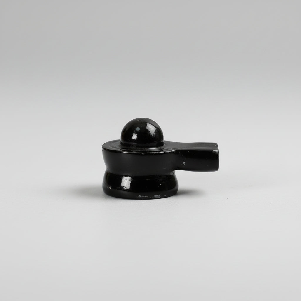 Snowflakes Obsidian Linga 250 to 260 gms