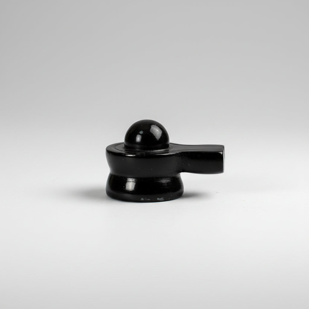 Snowflakes Obsidian Linga 150 to 160 gms