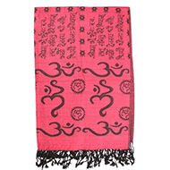 Gayatri Mantra Shawl in Soft Jacquard Fabric-Violet