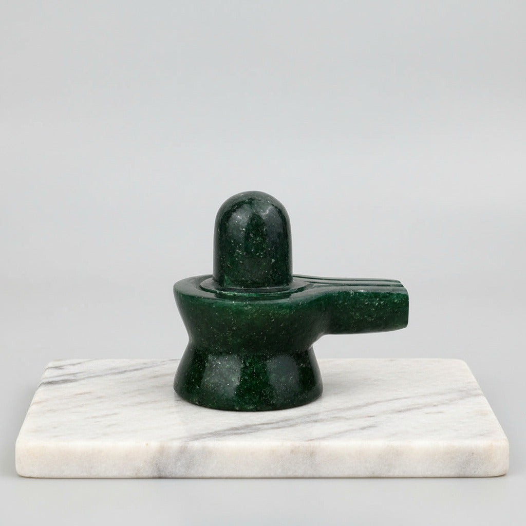 Green Jade Shivaling 150 to 160 gms