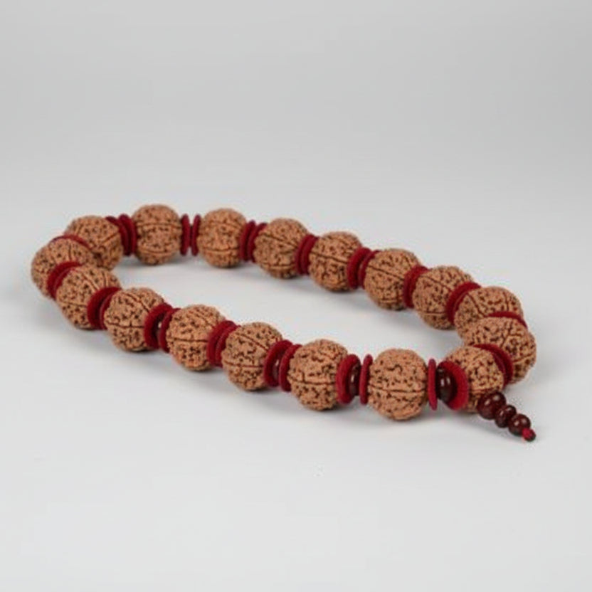 Collector 6 Mukhi Mangal Mala with Sandalwood beads - I