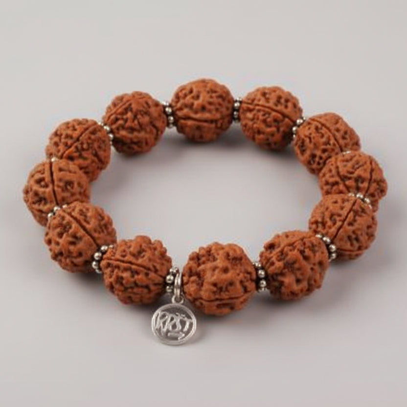 3 Mukhi Mahajwala Bracelet-Large-Silver Chakri