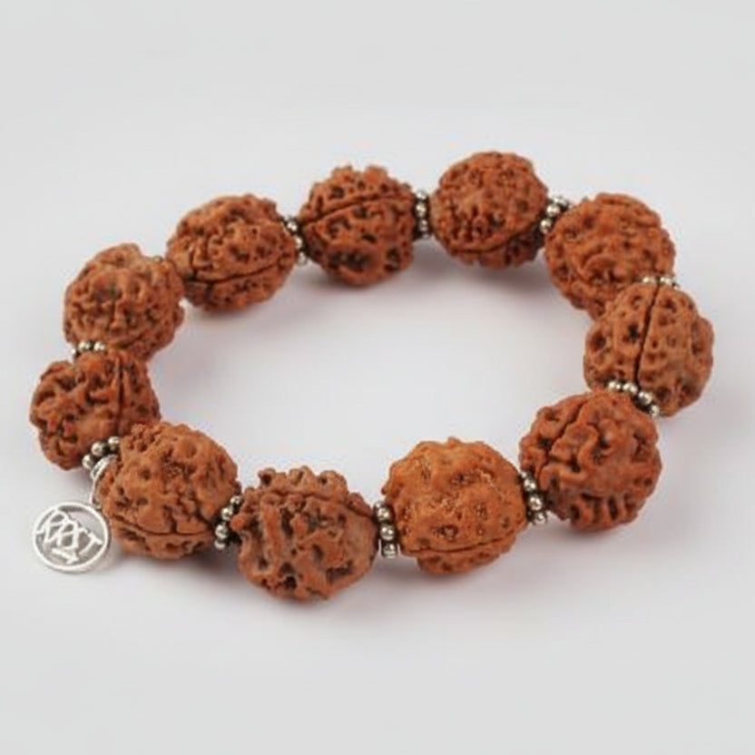 3 Mukhi Mahajwala Bracelet-Regular-Woolen Spacers