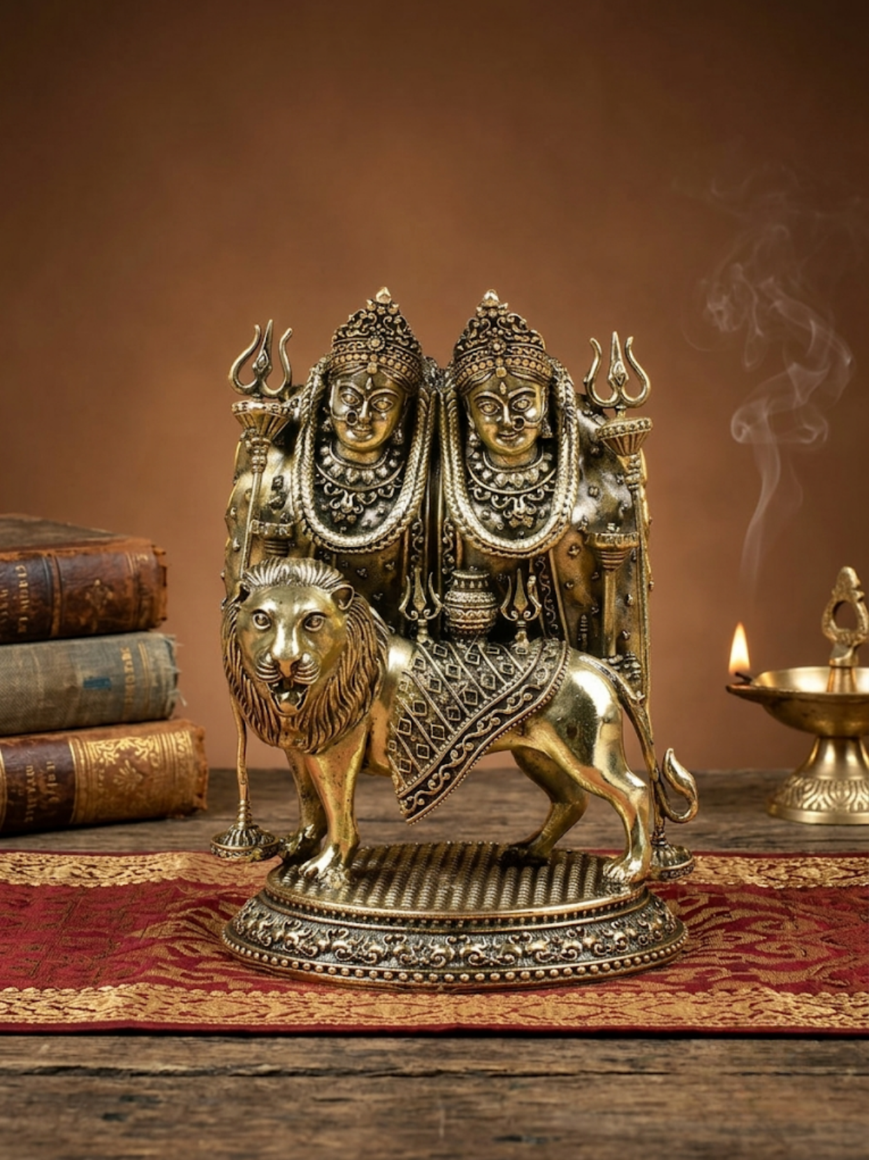 Chamunda Mata Ashtadhatu Idol Energised Chamundi Devi Shakti Murti
