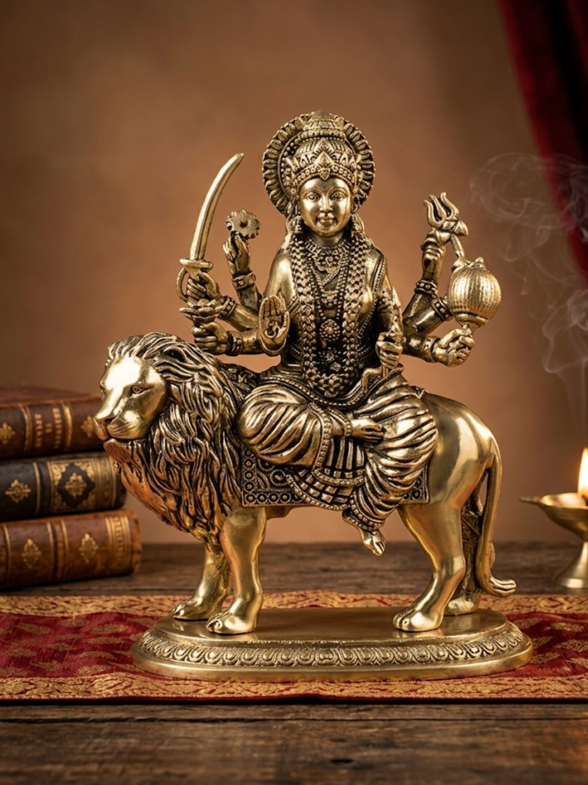 Durga Mata Ashtadhatu Idol Energised Maa Durga Sherawali Murti