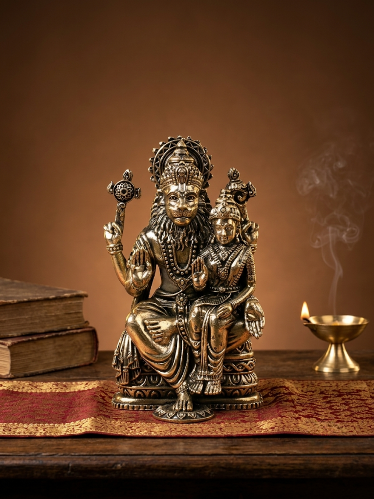 Laxmi Narsimha Ashtadhatu Idol Buy Original Brass Vishnu Avatar Murti Online