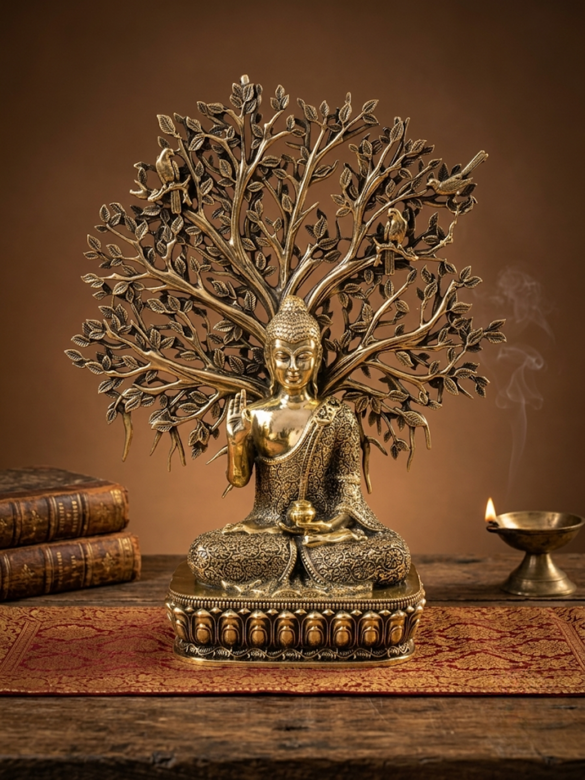 Lord Buddha under Bodhi Tree Ashtadhatu Idol