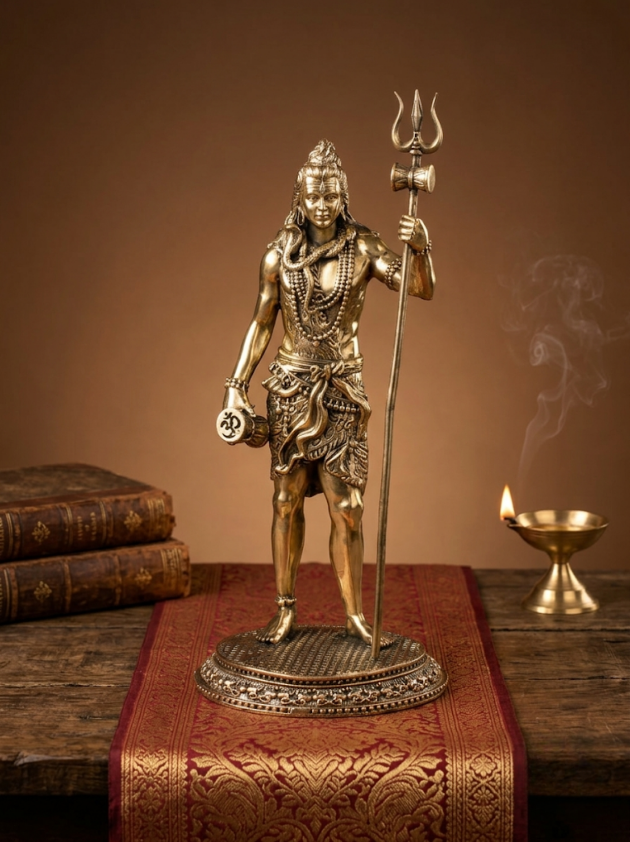 Standing Shiva Ashtadhatu Idol Energised Sthanaka Mahadev Murti