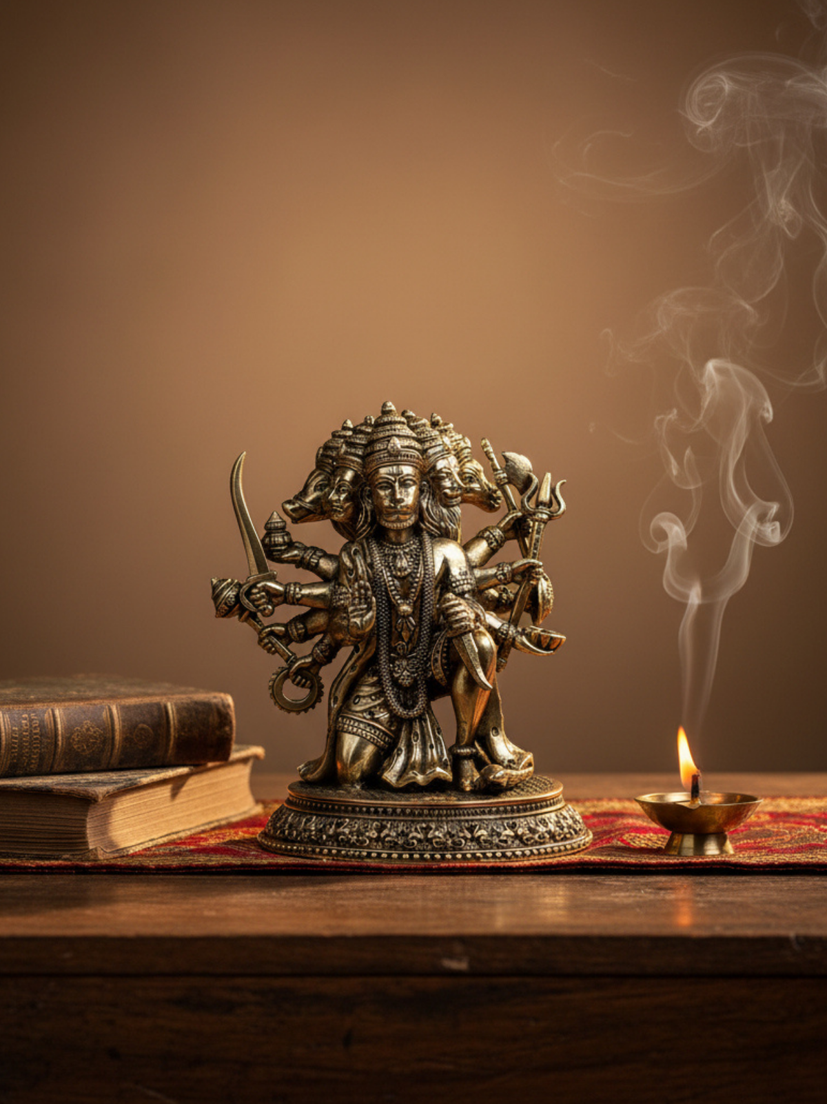 Panchmukhi Hanuman Ashtadhatu Idol Five-Faced Bajrangbali Energised Murti