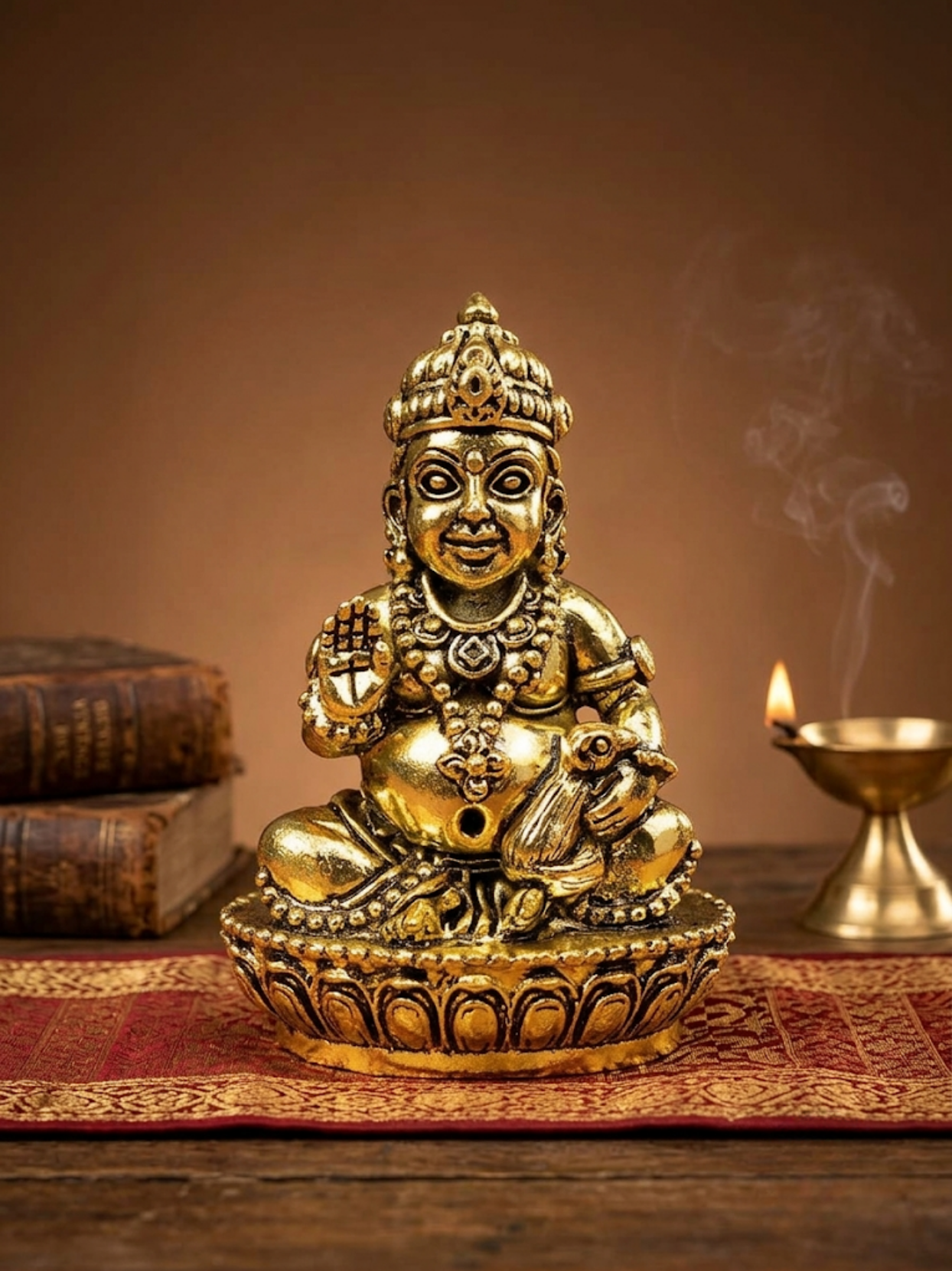 Kuber Maharaj Ashtadhatu Idol Deity of Wealth and Prosperity