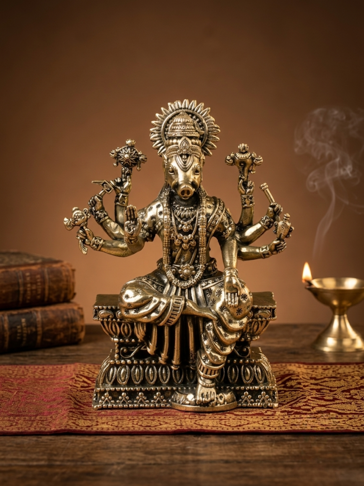 Goddess Varahi Amman Ashtadhatu Idol Energised Varahi Devi Mahavidya Murti