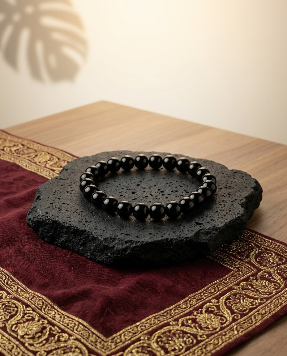 Natural Black Obsidian Bracelet for Protection | Shield Against Negativity