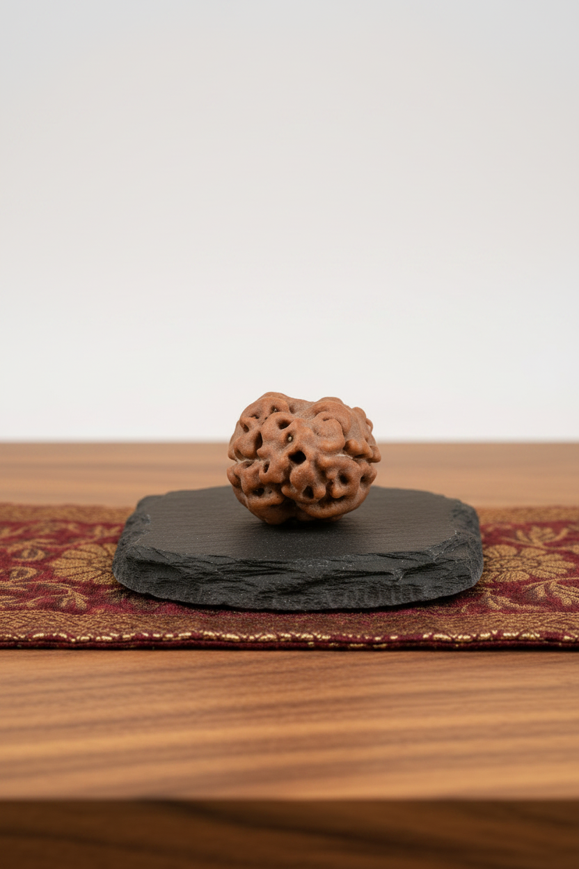 2 Mukhi Java Indonesian Rudraksha Plain White Background