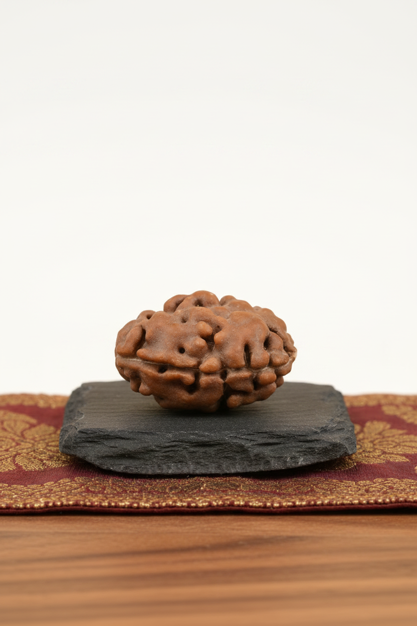 2 Mukhi Java Indonesian Rudraksha White Background Luxury Photography
