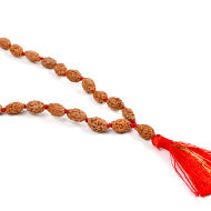 2 Mukhi Moon Mala (10 mm)-72+1 Beads (Thread)