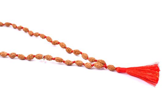 2 Mukhi Moon Mala (8 mm)-72+1 Beads (Thread)