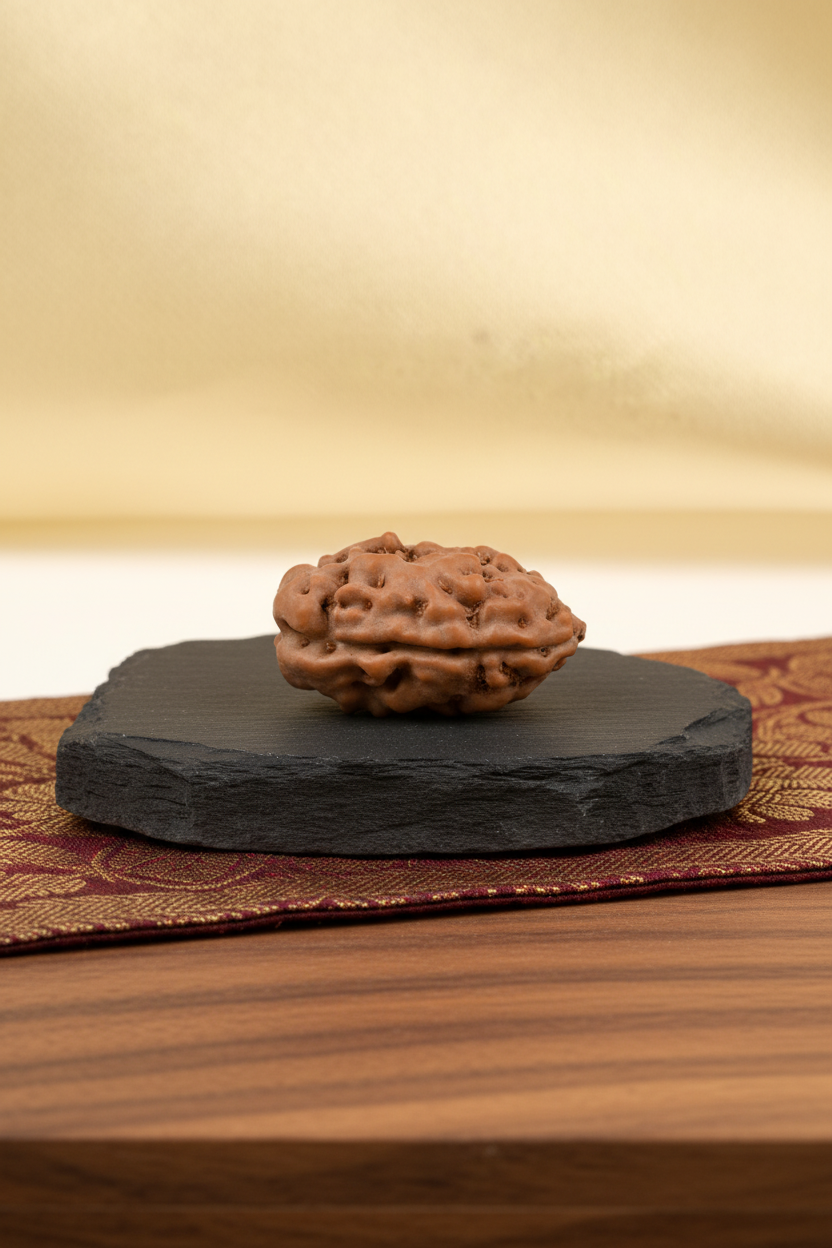 2 Mukhi Premium Java Indonesian Rudraksha 16mm Large Luxury Photography