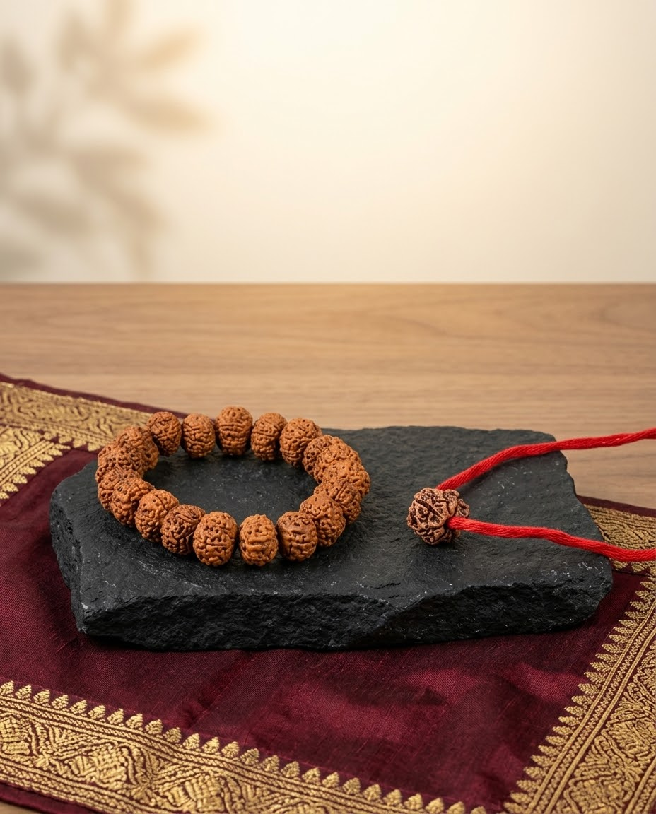 7 Mukhi Rudraksha Combo | Bracelet, Mala & Loose Bead Set