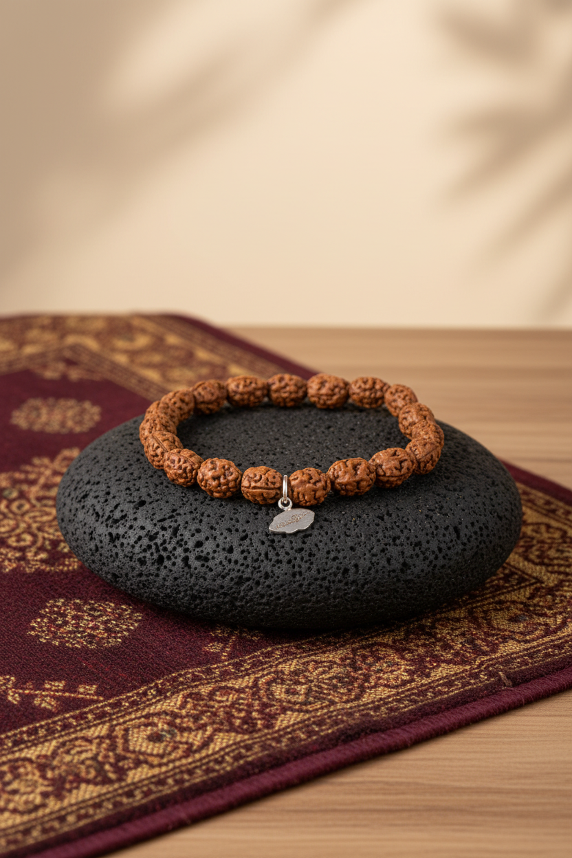 Mani Monk Java Moon Rudraksha Bracelet Design I – 8 mm