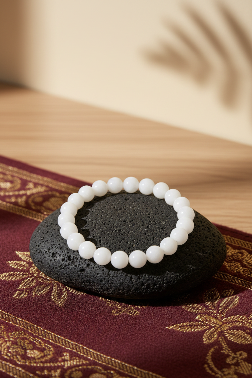 Natural Moonstone Bracelet – 10mm Gemstone Bracelet for Healing, Meditation & Positive Energy