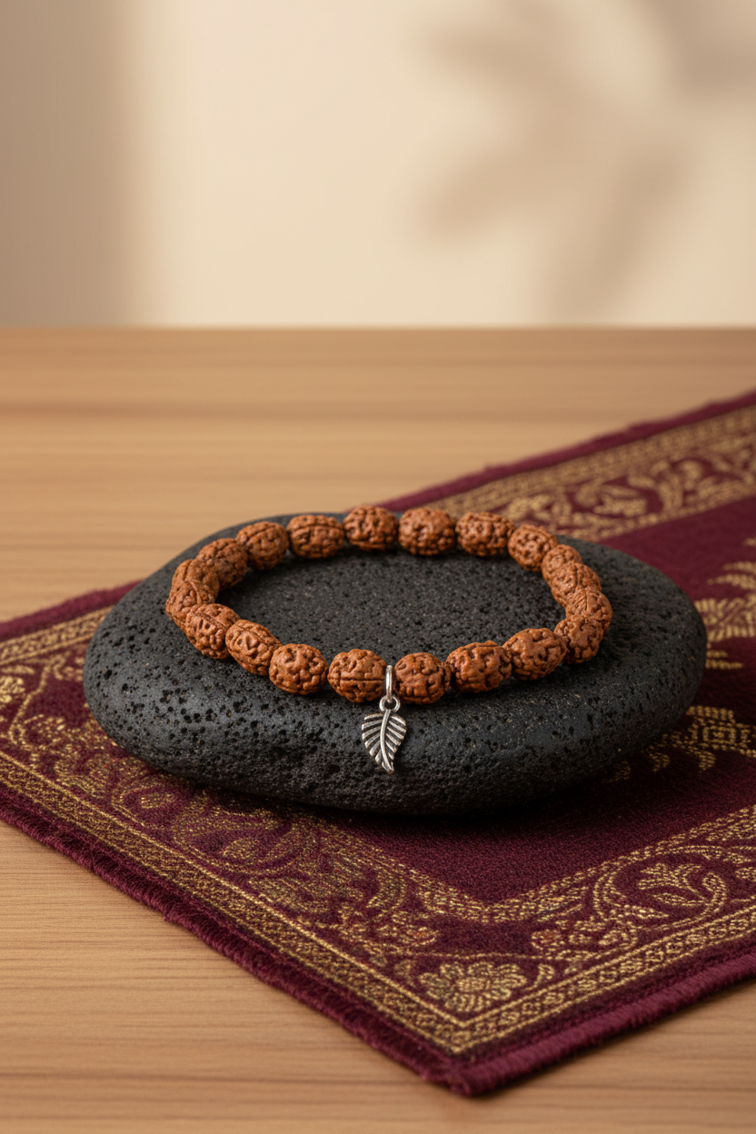 Mani Monk Java Moon Rudraksha Bracelet Design I – 10 mm
