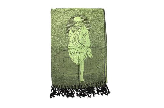 Sai Baba Shawl in Soft Jacquard Fabric-Maroon