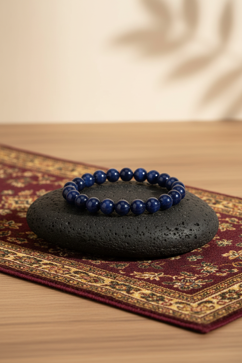 Natural Blue Sapphire Stone Bracelet | Healing & Meditation Gemstone Bracelet