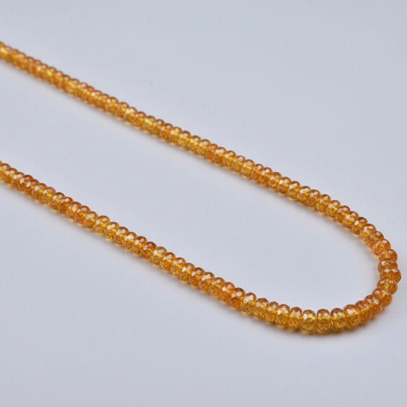 Yellow Sapphire Faceted Necklace-110 carats