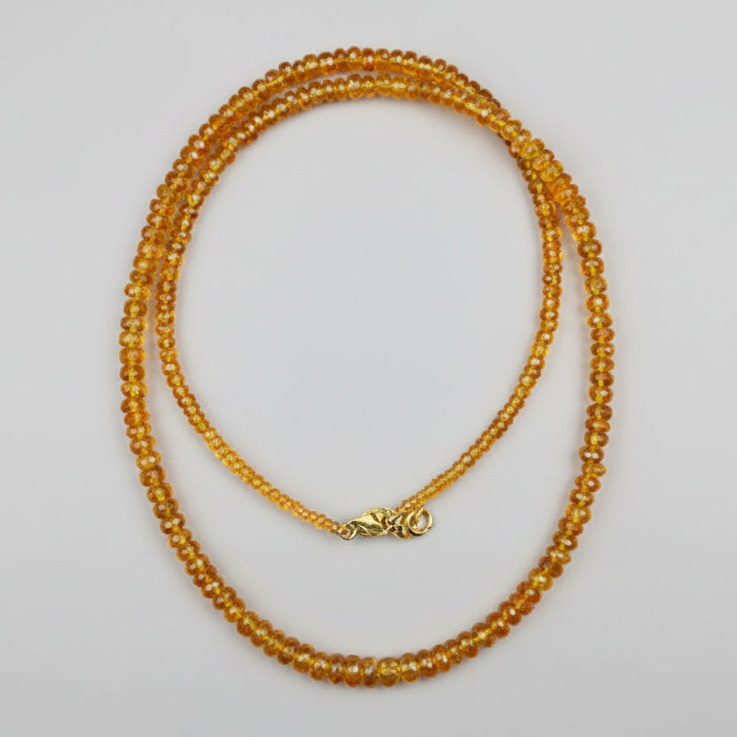 Yellow Sapphire Faceted Necklace-110 carats