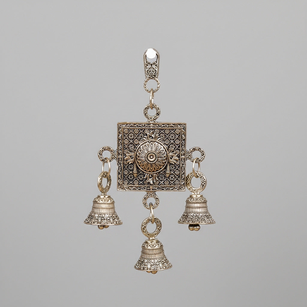 Ashtadhatu Shankh Chakra Namam Door Hanging Bells