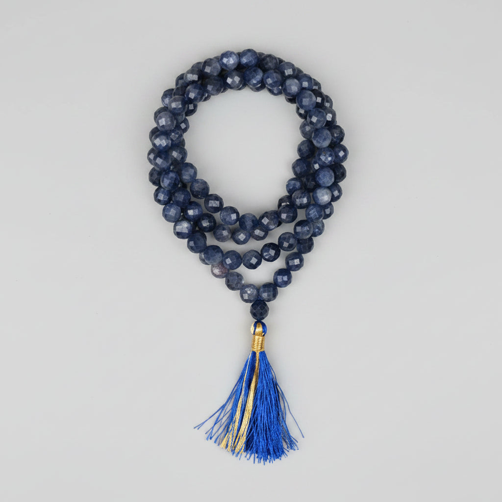 Kyanite Round Faceted Mala