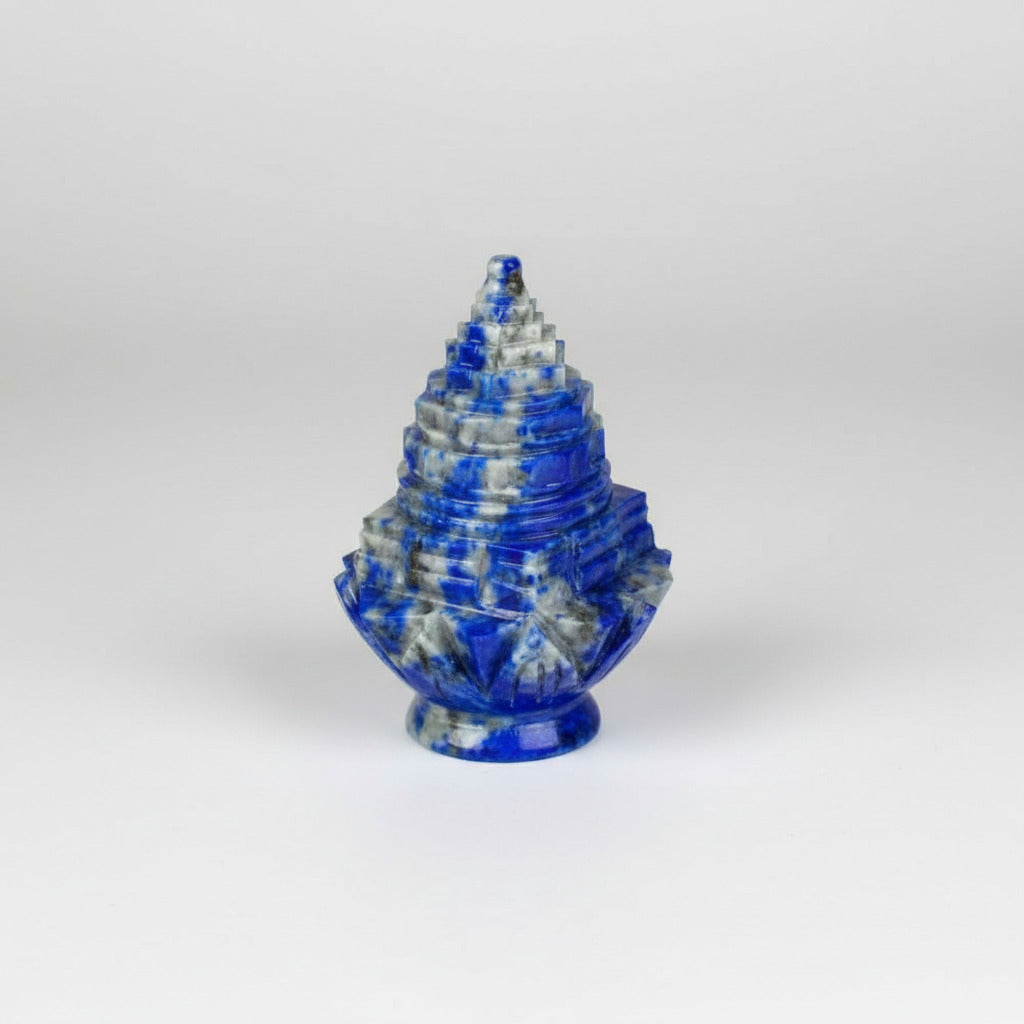 Lapis Lazuli Shree Yantra On Lotus 150 to 160 gms