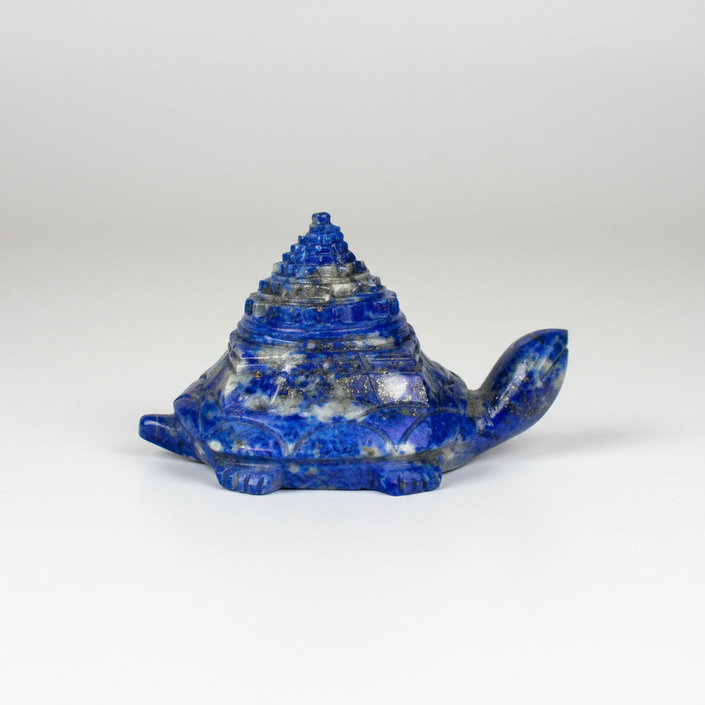Lapis Lazuli Shree Yantra On Kurma 280 gms