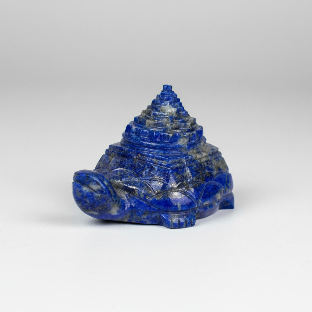 Lapis Lazuli Shree Yantra On Kurma 280 gms