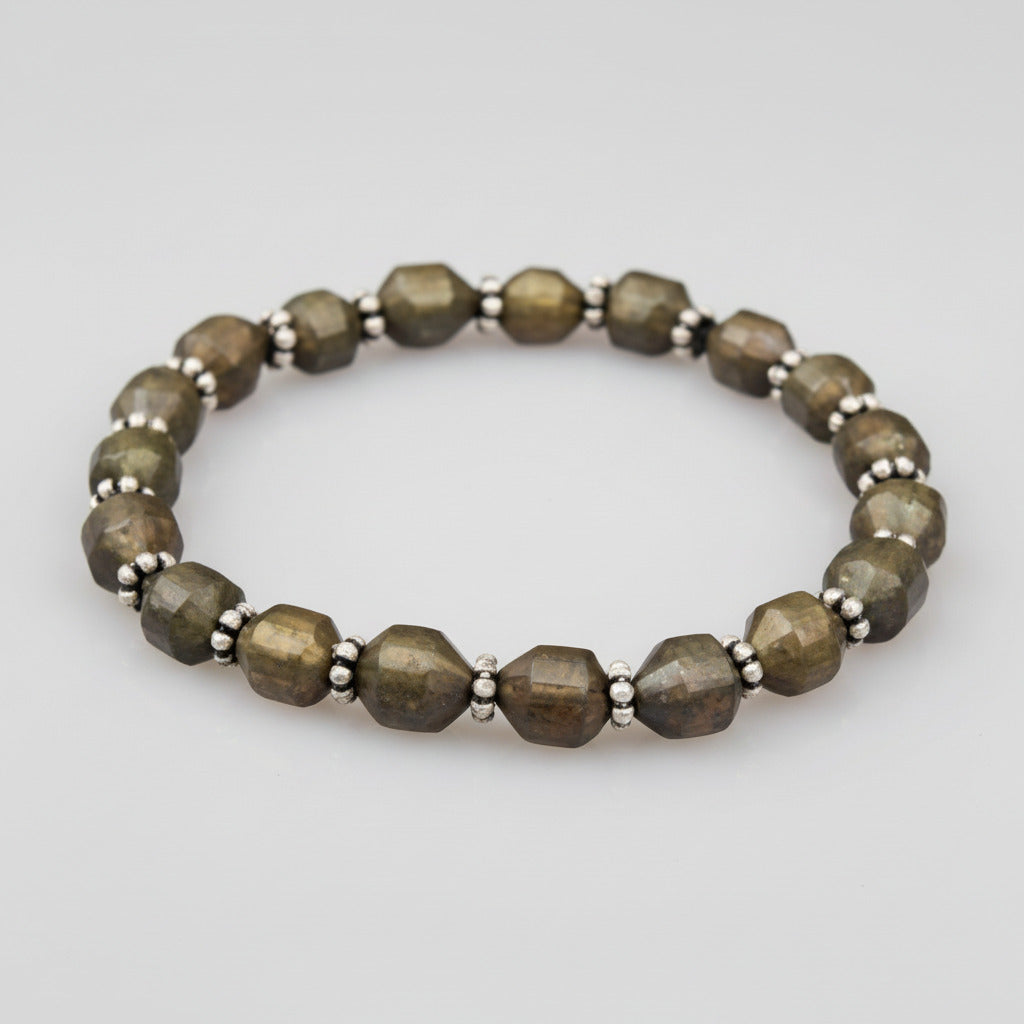 Parad Multiple Beads Bracelet-Silver Chakri Design (Bead Size: 7 mm)