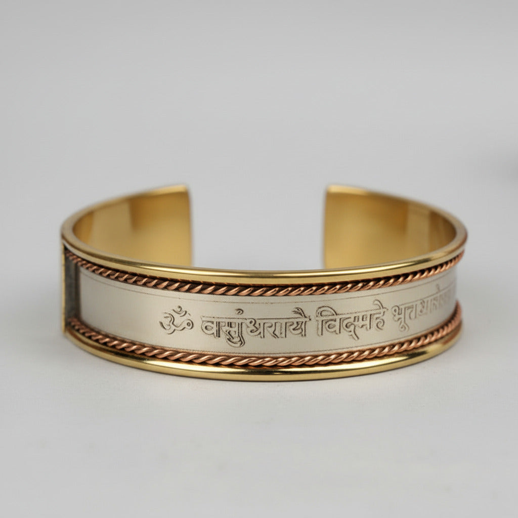 Bhumi Devi Gayatri Mantra Kada-Copper Finish