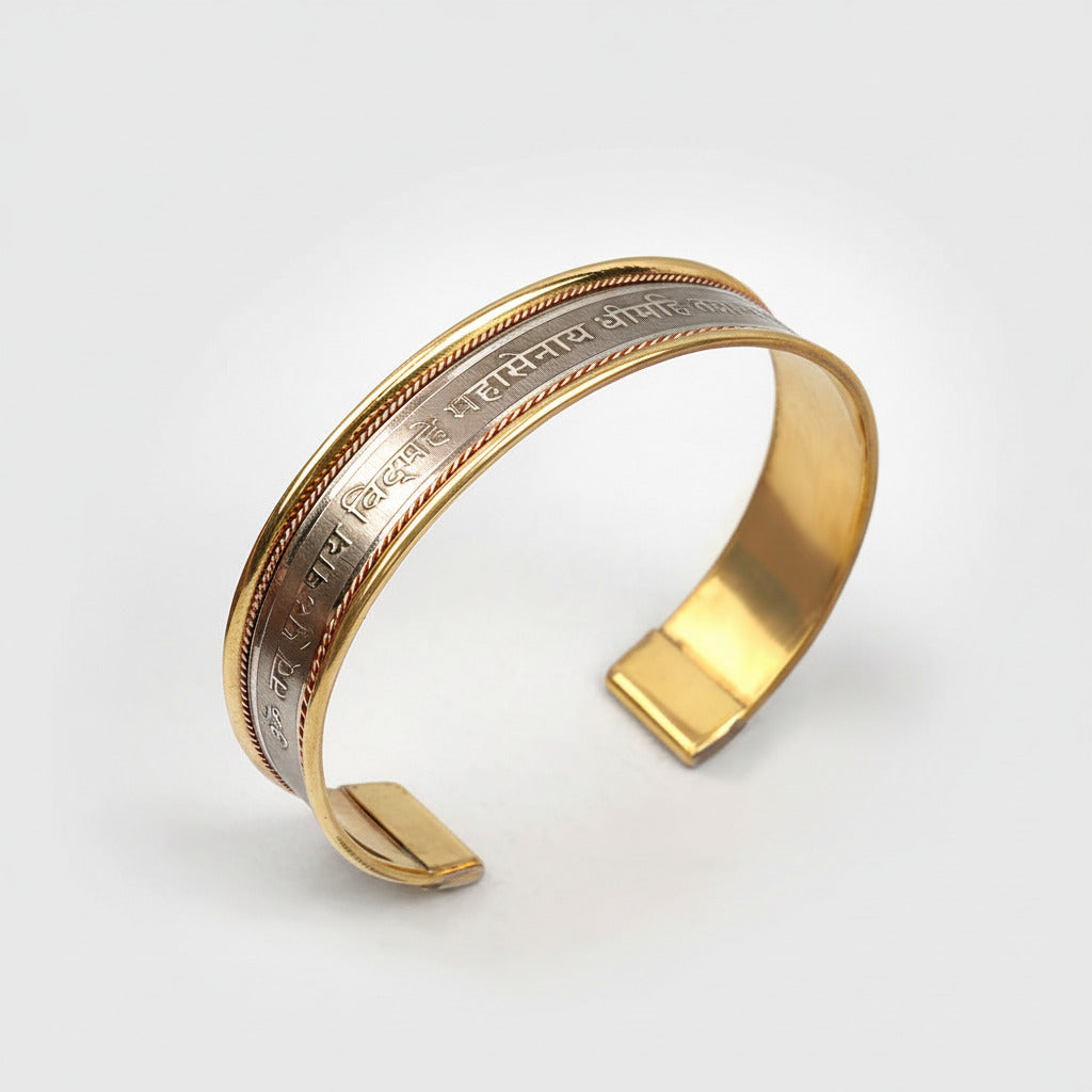 Subrahamanya Gayatri Mantra Kada-Silver Finish
