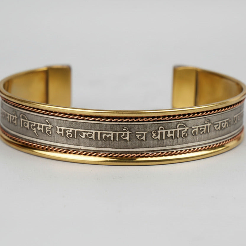 Sudarshan Gayatri Mantra Kada-Copper Finish