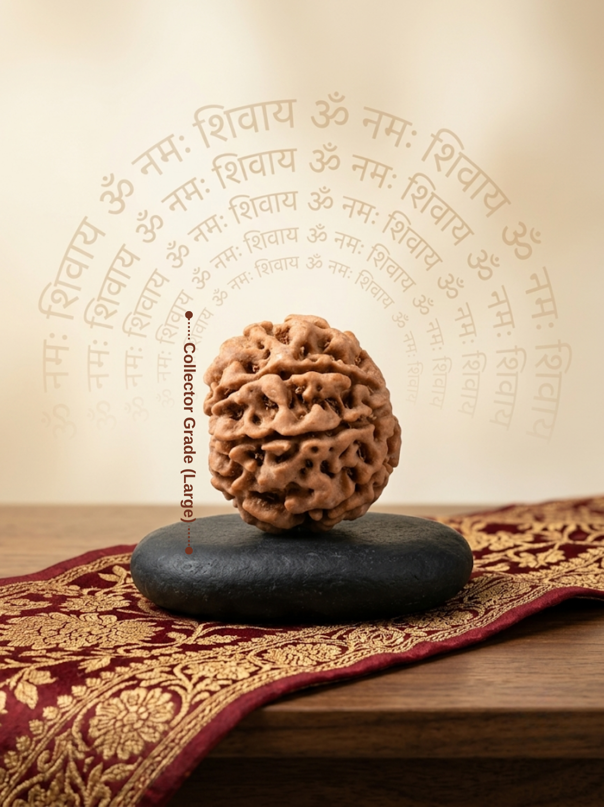 7 Mukhi Rudraksha from Nepal - Collector Grade - Natural Certified Bead for Lakshmi and Wealth