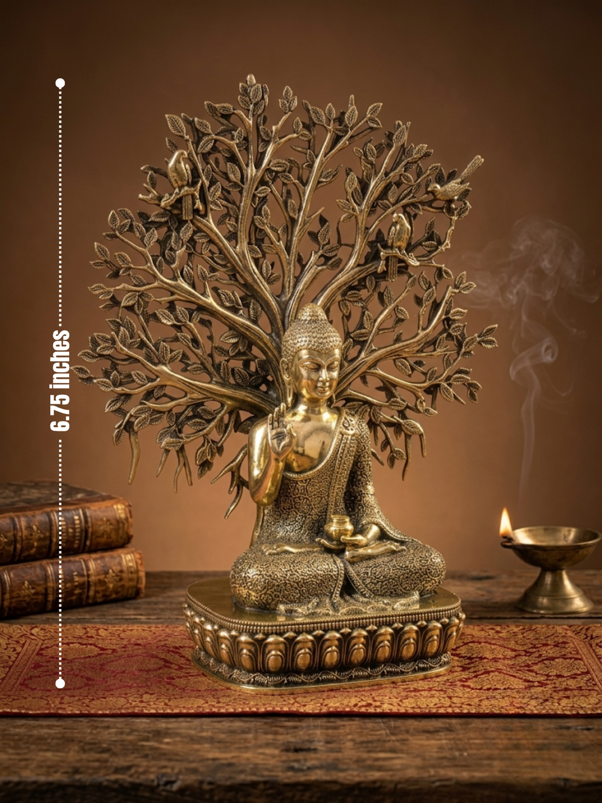 Lord Buddha under Bodhi Tree Ashtadhatu Idol