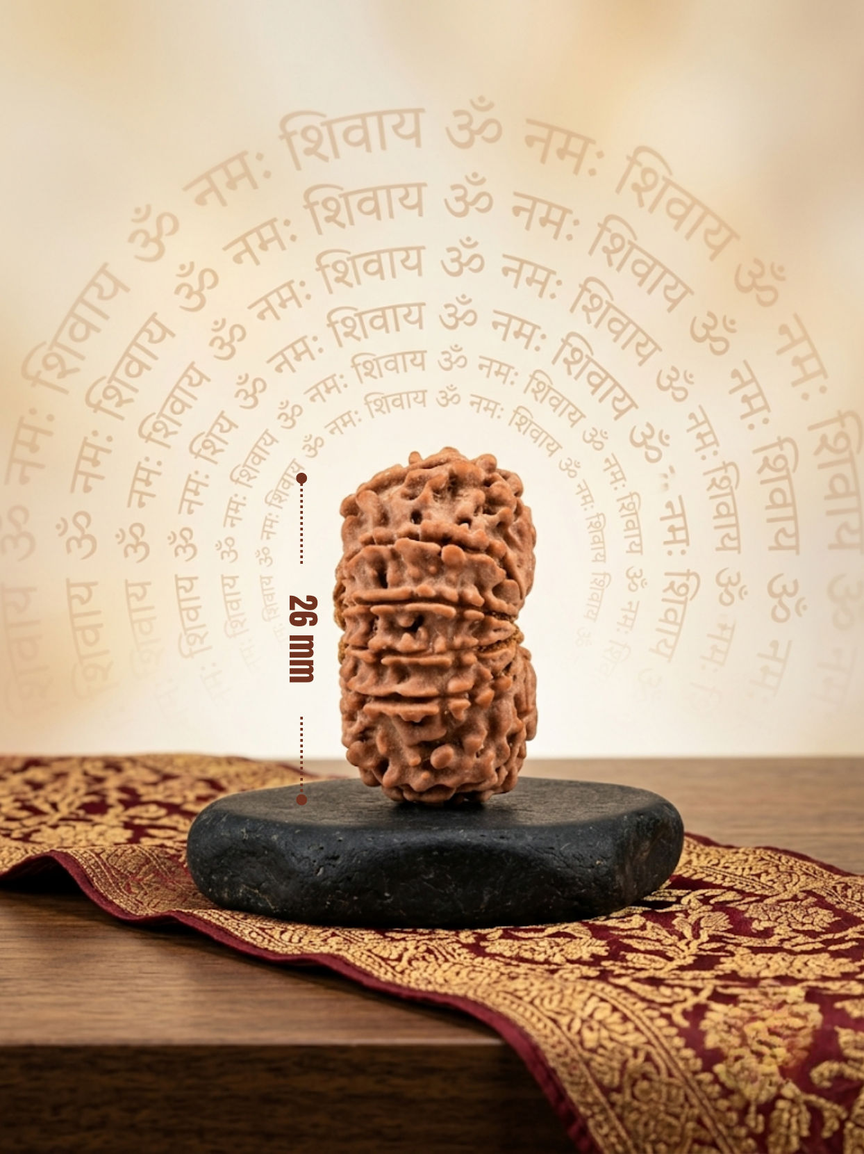 13 Mukhi Rudraksha from Nepal - 26 mm - Natural Certified Bead for Kamadeva and Desires