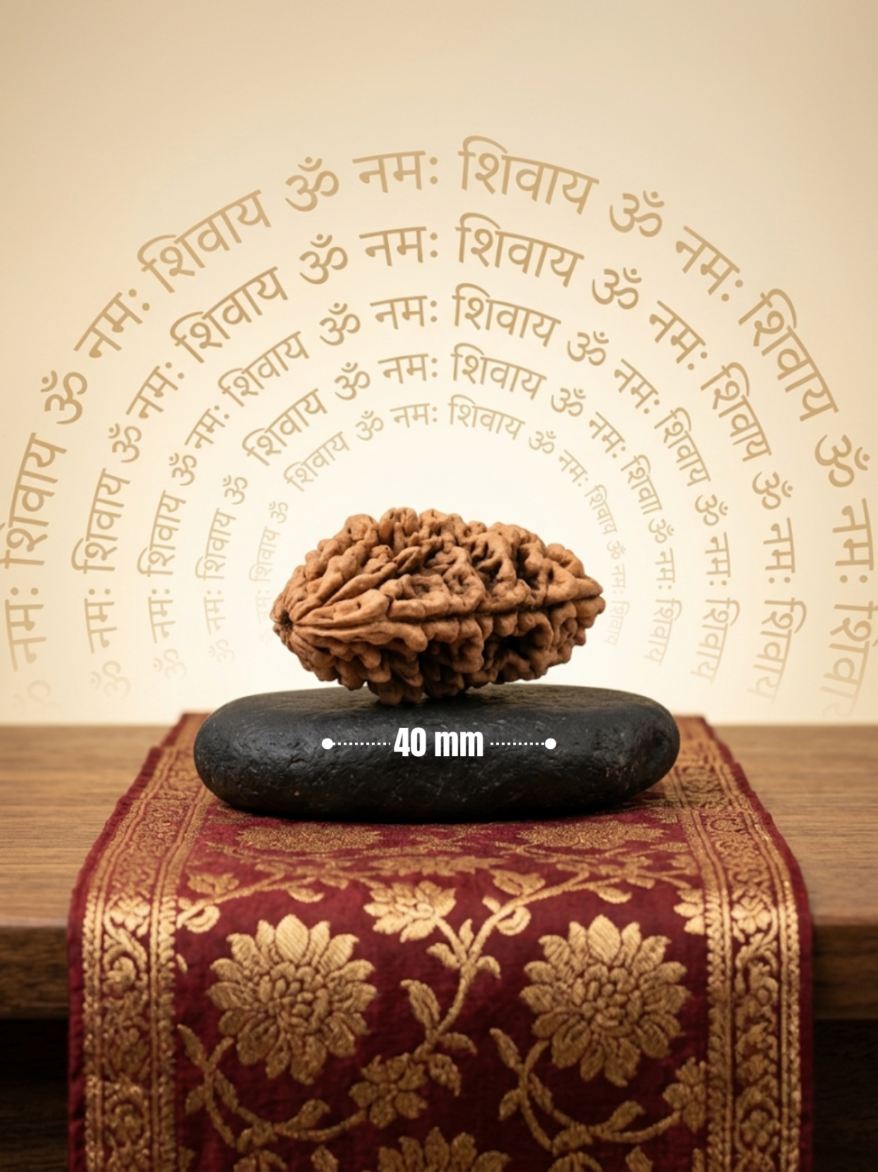 1 Mukhi Half Moon Rudraksha Bead 40 mm