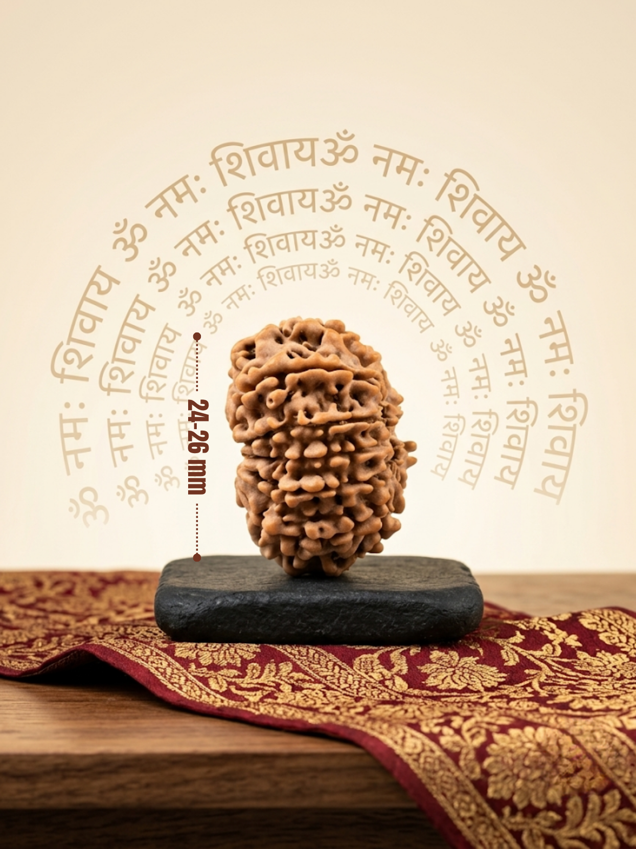 11 Mukhi Rudraksha from Nepal - 24 to 26 mm - Natural Certified Bead for Hanuman and Courage