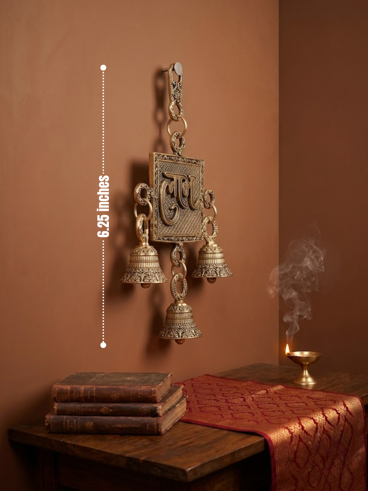 Ashtadhatu Shubh Labh Door Hanging Bells Energised Auspicious Entrance Bell for Home