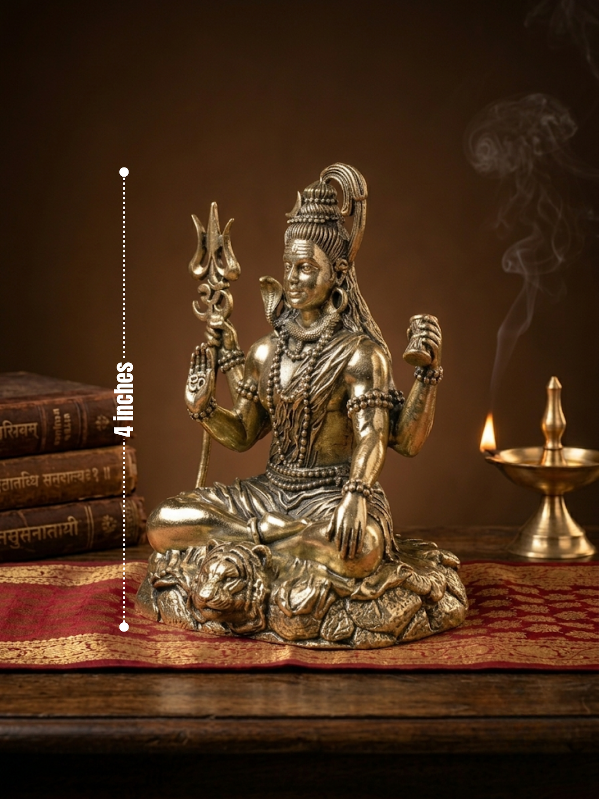 Blessing Shiva Ashtadhatu Idol Energised Ashirvad Mahadev Abhaya Mudra Murti