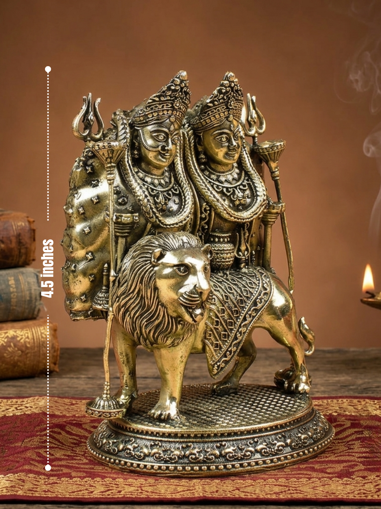 Chamunda Mata Ashtadhatu Idol Energised Chamundi Devi Shakti Murti