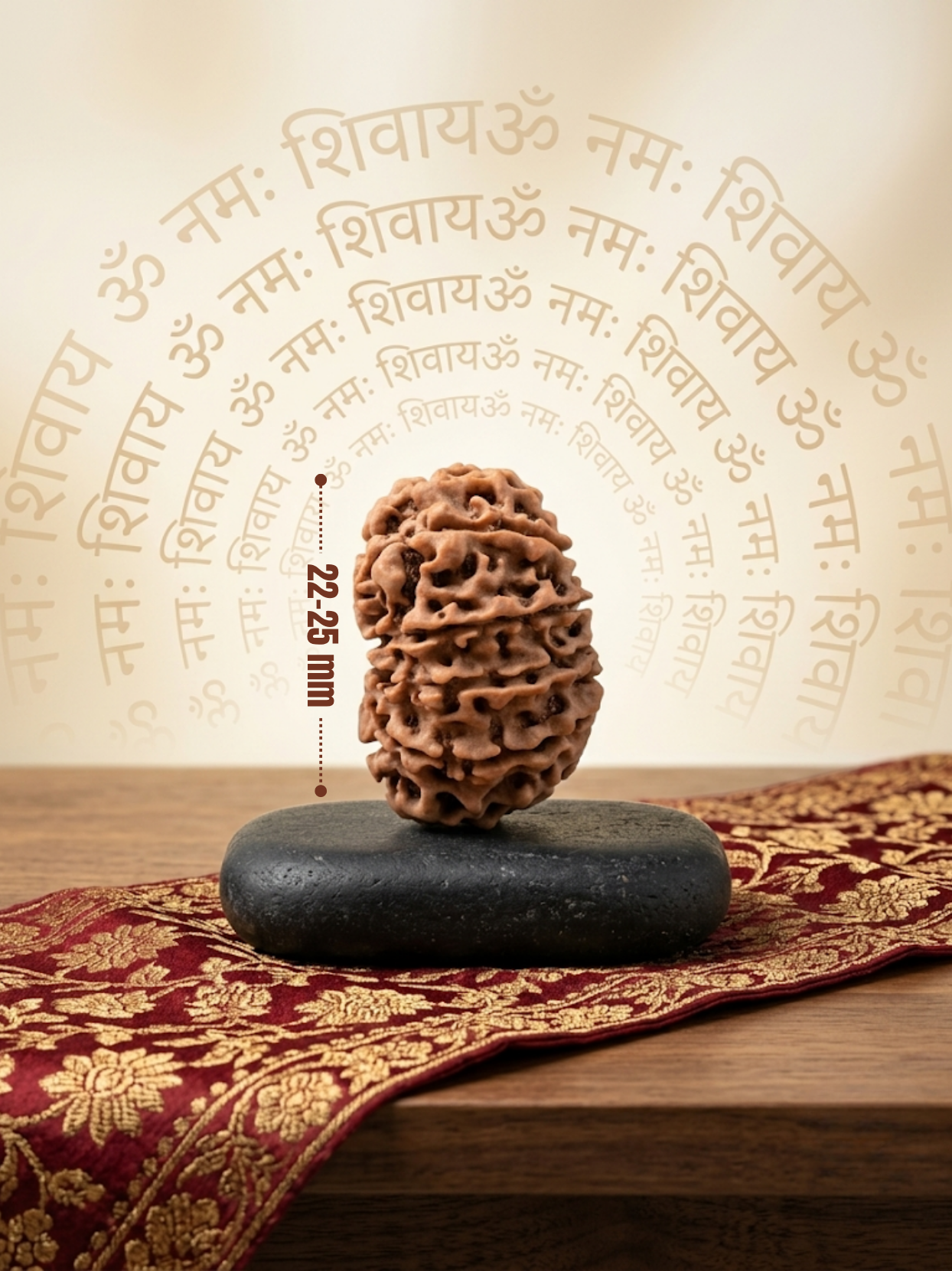 13 Mukhi Rudraksha from Nepal - 22 to 25 mm - Natural Certified Bead for Kamadeva and Desires