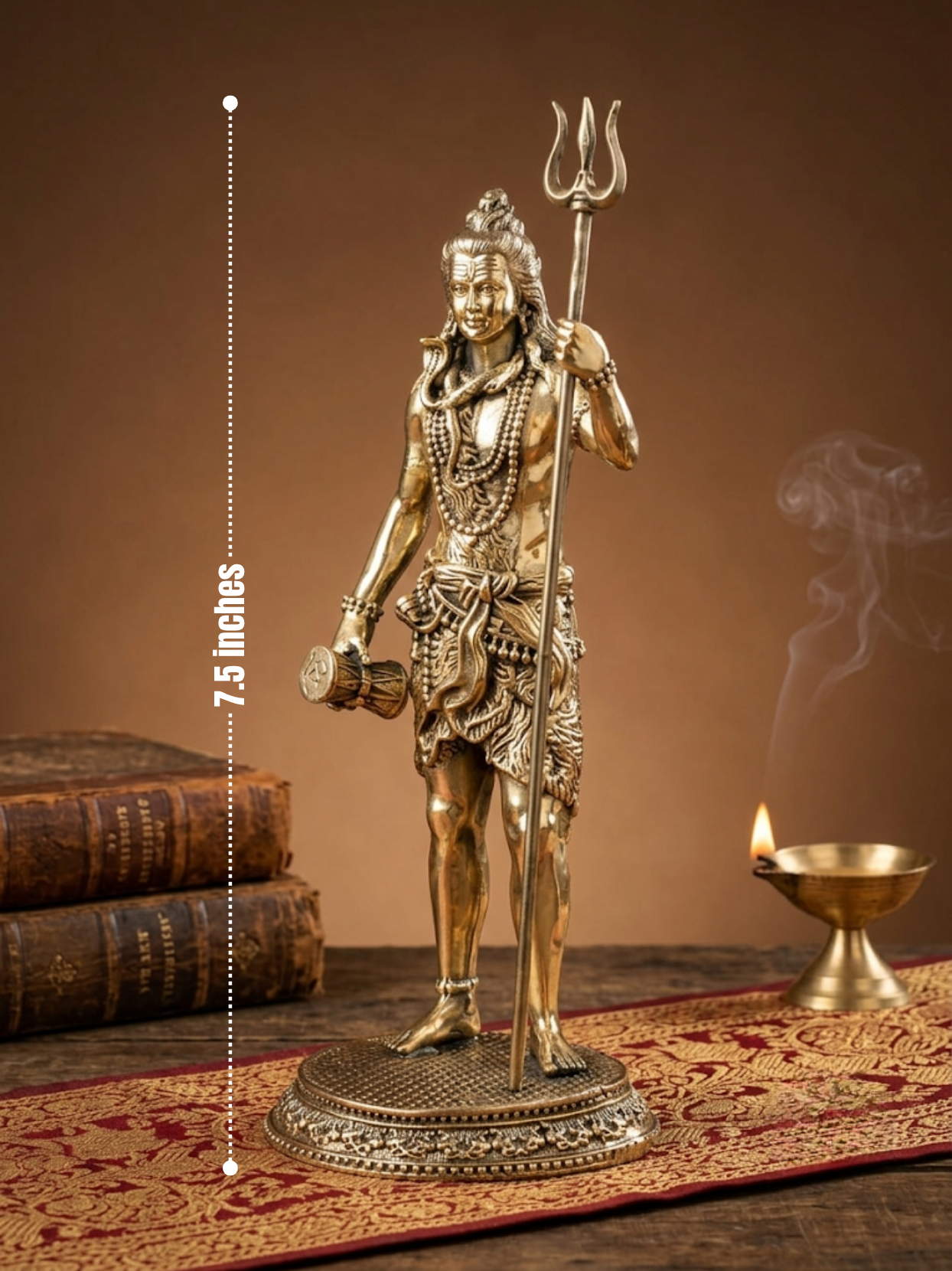 Standing Shiva Ashtadhatu Idol Energised Sthanaka Mahadev Murti