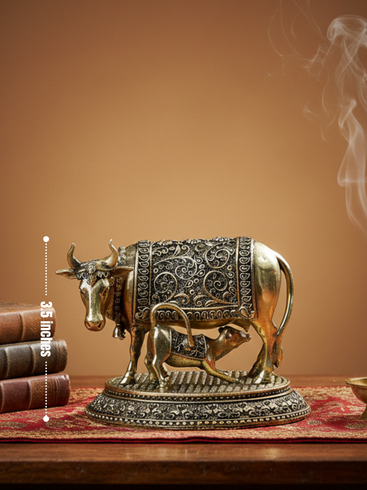 Gaumata with Calf Ashtadhatu Idol