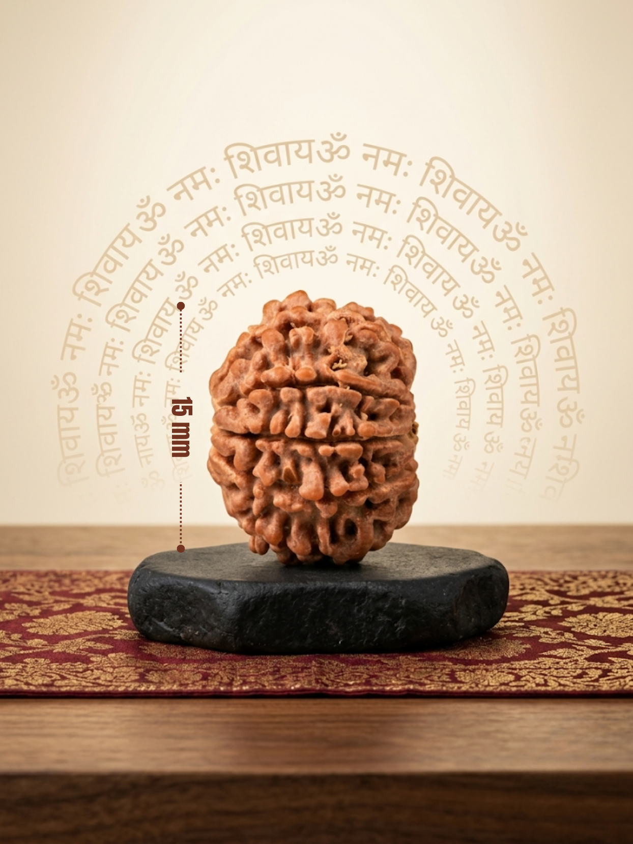 12 Mukhi Rudraksha from Nepal - 15 mm - Natural Certified Bead for Surya and Leadership